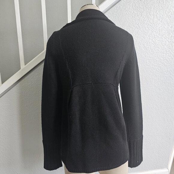 Kenneth Cole New York Sweater/Cardigan Black Long Sleeve Zip-Up Women's small - Picture 4 of 11